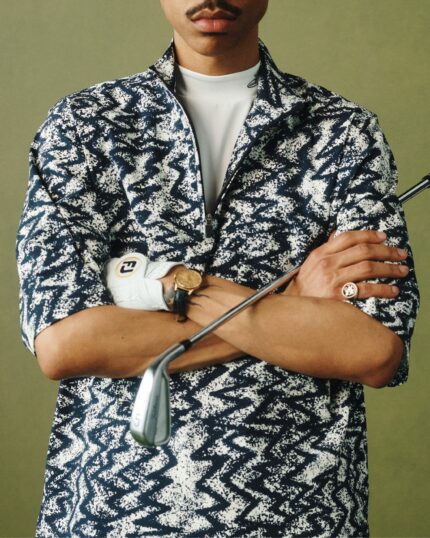 ALD Golf Patterned Quarter Zip Pullover