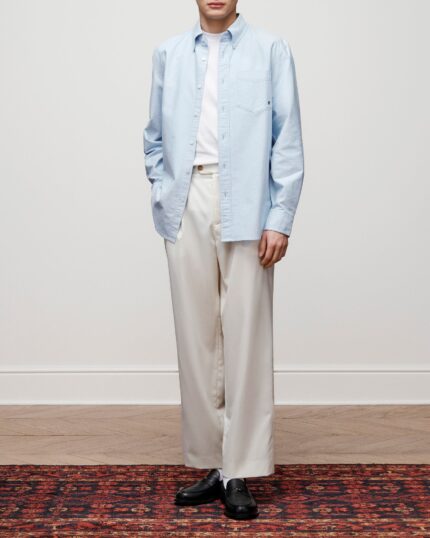 Single-Pleated Gabardine Trouser