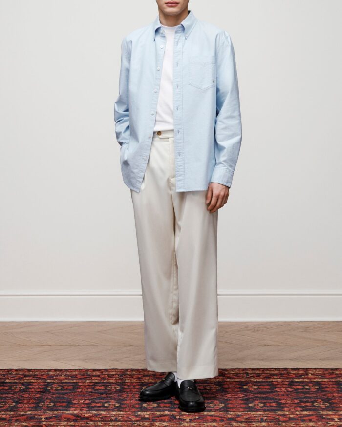 Single-Pleated Gabardine Trouser
