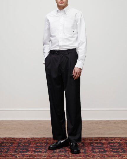 Single-Pleated Gabardine Trouser