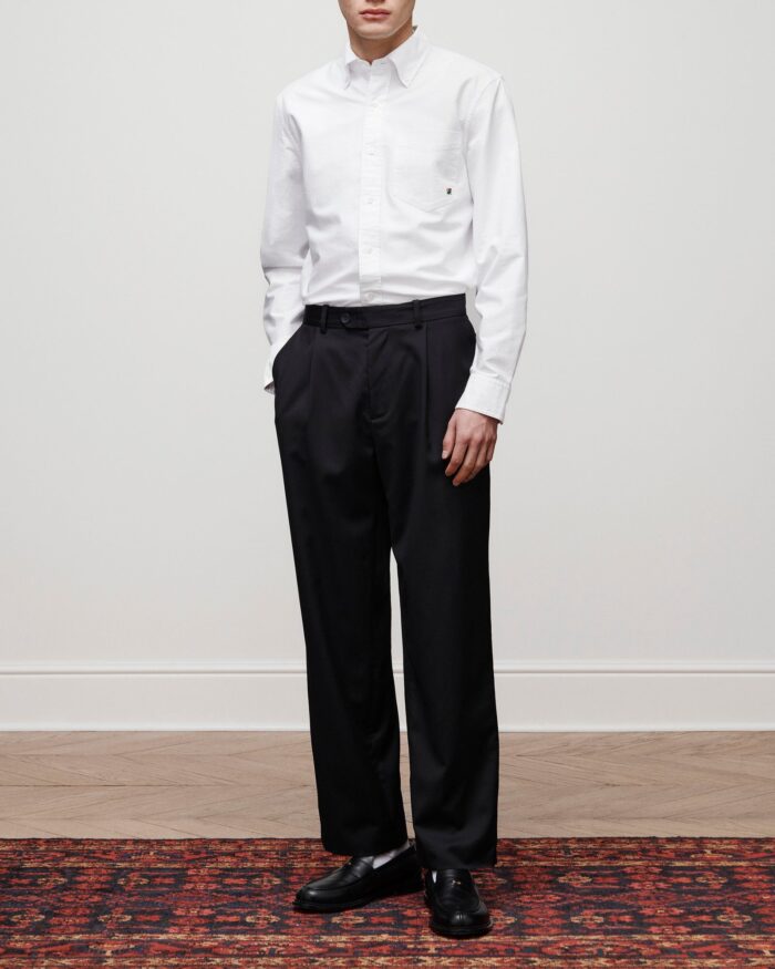 Single-Pleated Gabardine Trouser