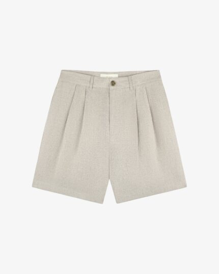 Double Pleated Linen Short