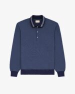 Jacquard Collar Snap Pullover