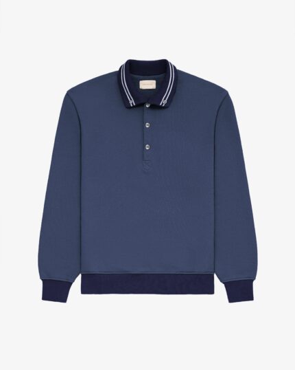 Jacquard Collar Snap Pullover