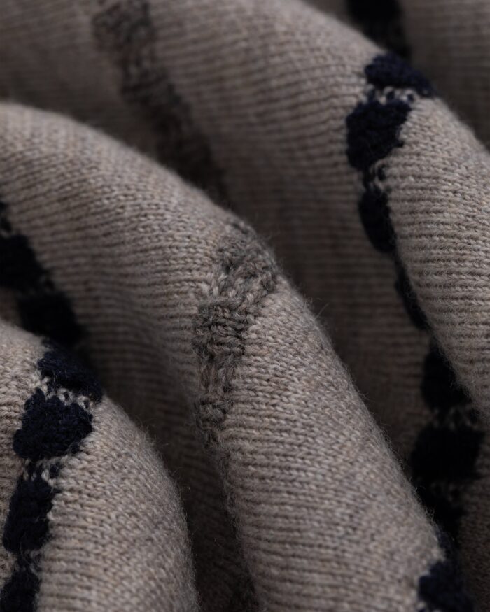 Jacquard Stripe Polo Cardigan