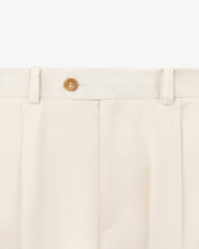 Single-Pleated Gabardine Trouser
