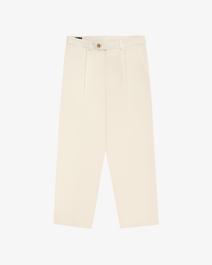 Single-Pleated Gabardine Trouser