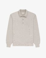 Jacquard Collar Snap Pullover