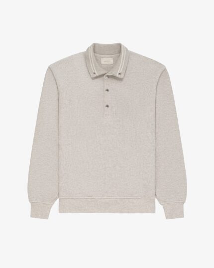 Jacquard Collar Snap Pullover